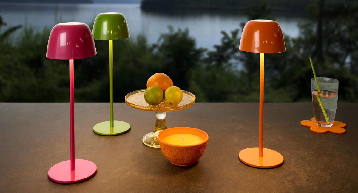 STOLNÍ LAMPA NA BATERIE 11/34,6 cm - zelená, Trend, kov (11/34,6cm) - Novel