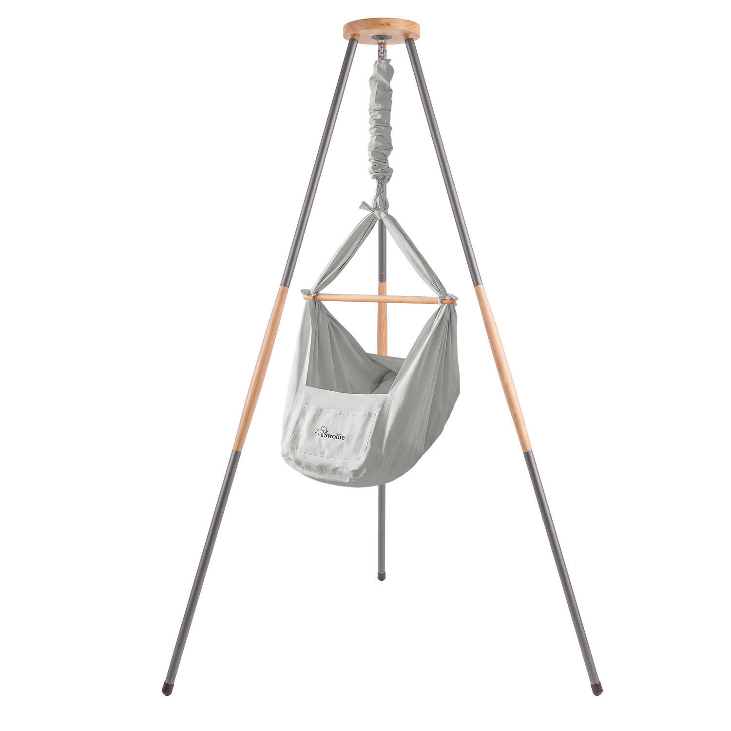 FEDERWIEGE  120/120/194 cm  - Anthrazit/Grau, Basics, Textil (120/120/194cm)
