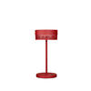 AKKU-TISCHLEUCHTE 14,5/30 cm   - Rot, Trend, Metall (14,5/30cm) - Hell