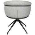 ARMLEHNSTUHL  in Eisen Bouclé  - Schwarz/Grau, Design, Textil/Metall (65/80.5/65cm) - Belluti