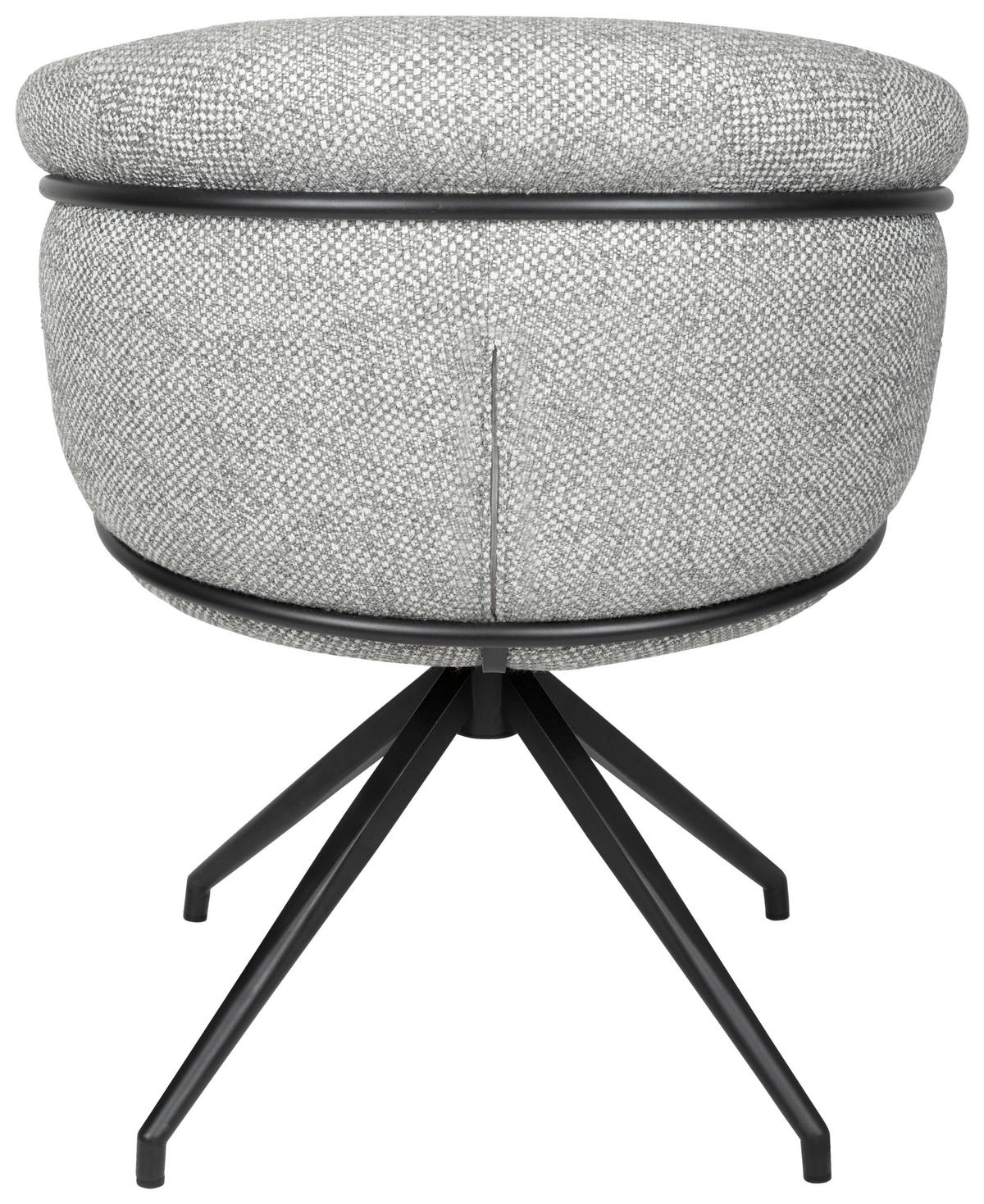 ARMLEHNSTUHL  in Eisen Bouclé  - Schwarz/Grau, Design, Textil/Metall (65/80.5/65cm) - Emilio Belluti