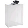 SCHUHSCHRANK  in 80/101/39 cm  - Weiss/Edelstahlfarben, Design, Holzwerkstoff/Kunststoff (80/101/39cm) - Carryhome