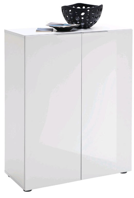 SCHUHSCHRANK Weiß  - Edelstahlfarben/Schwarz, Design, Holzwerkstoff/Kunststoff (80/101/39cm) - Carryhome