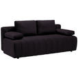 SCHLAFSOFA in Flachgewebe Dunkelbraun  - Dunkelbraun/Schwarz, MODERN, Kunststoff/Textil (194/78-87/92cm) - Xora