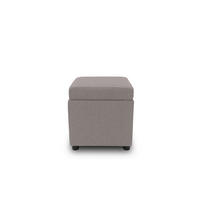 HOCKER in Textil Hellgrau  - Hellgrau/Schwarz, Design, Kunststoff/Textil (45/47/45cm) - LOOKS by W.Joop