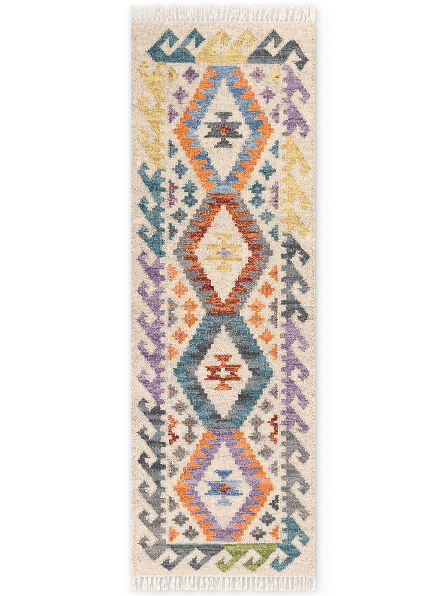 LÄUFER 60/190 cm Kamal  - Multicolor/Creme, Design, Textil (60/190cm)