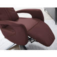 RELAXSESSEL in Leder Weinrot  - Weinrot/Schwarz, Design, Leder/Metall (71/112/83cm) - Dieter Knoll