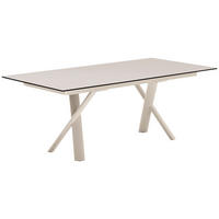 ESSTISCH Weiß, Champagner rechteckig  ausziehbar  - Champagner/Weiß, Design, Keramik/Metall (200-280/100/76cm) - Connubia 