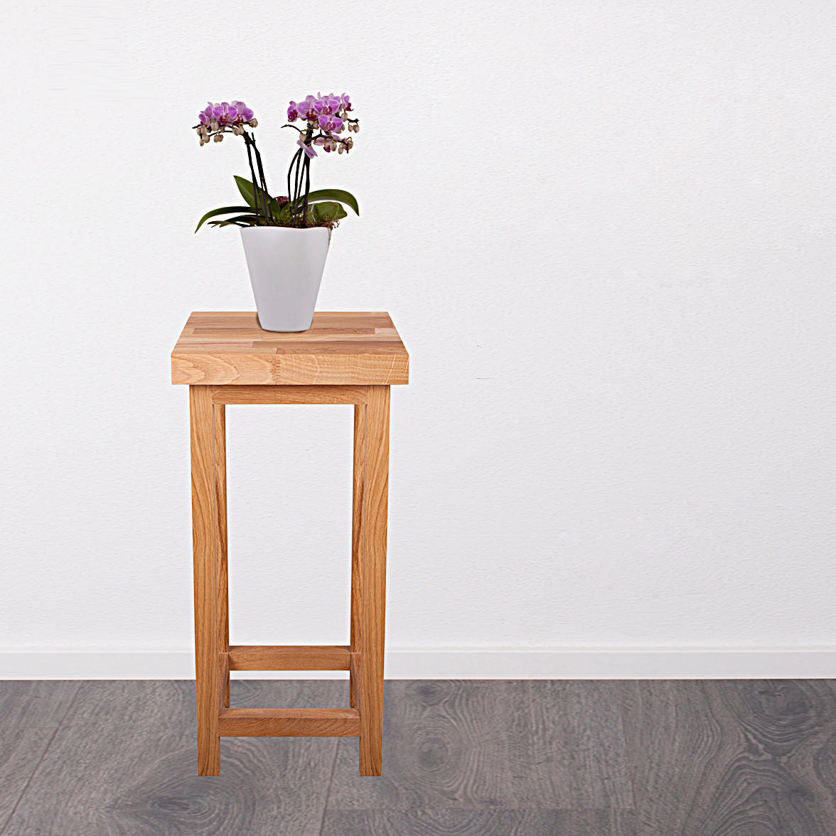 Universalhocker Echtholz in  - Eichefarben, Basics, Holz (30/60/30cm) - Gardenson