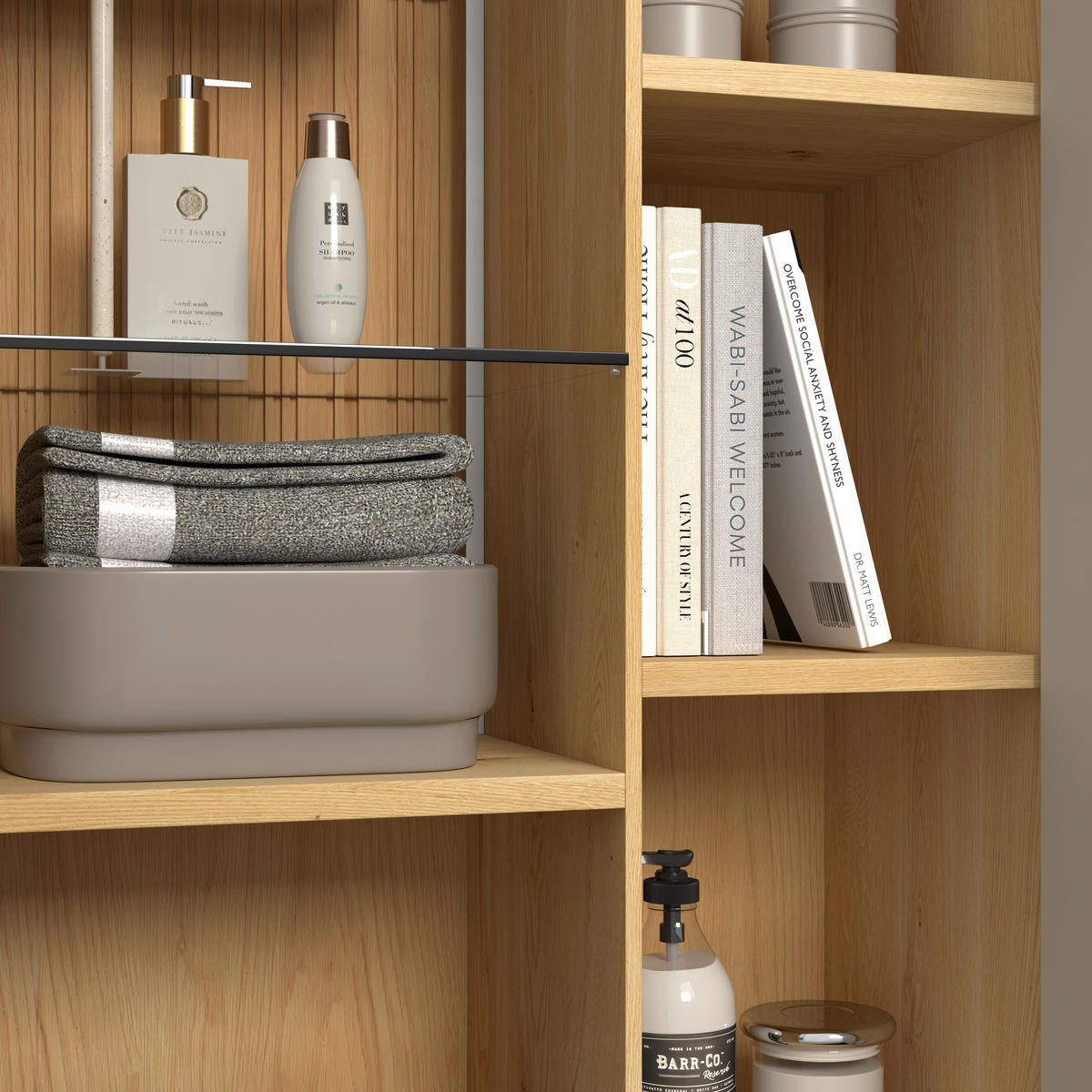 HIGHBOARD 76,9/155,1/37,1 cm Kaschmir, Wildeiche  76,9/155,1/37,1 cm  - Kaschmir/Wildeiche, Design, Glas/Holz (76,9/155,1/37,1cm) - Dieter Knoll