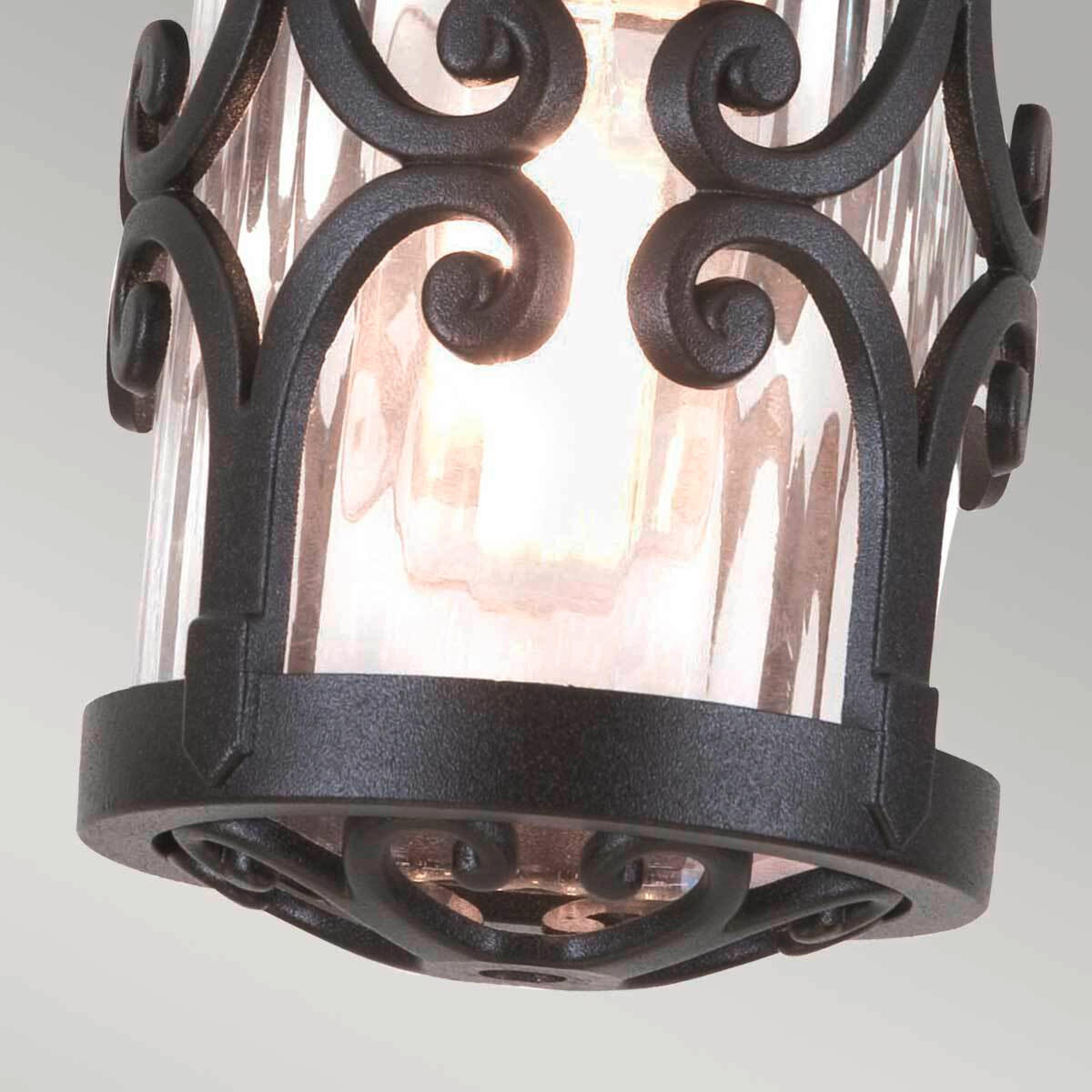 AUßENDECKENLEUCHTE Hereford 15/26 cm   - Schwarz, KONVENTIONELL, Glas/Metall (15/26cm) - Elstead Lighting