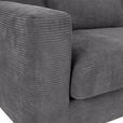 BIGSOFA Cord Dunkelgrau  - Dunkelgrau/Schwarz, KONVENTIONELL, Kunststoff/Textil (260/66/115cm) - Carryhome