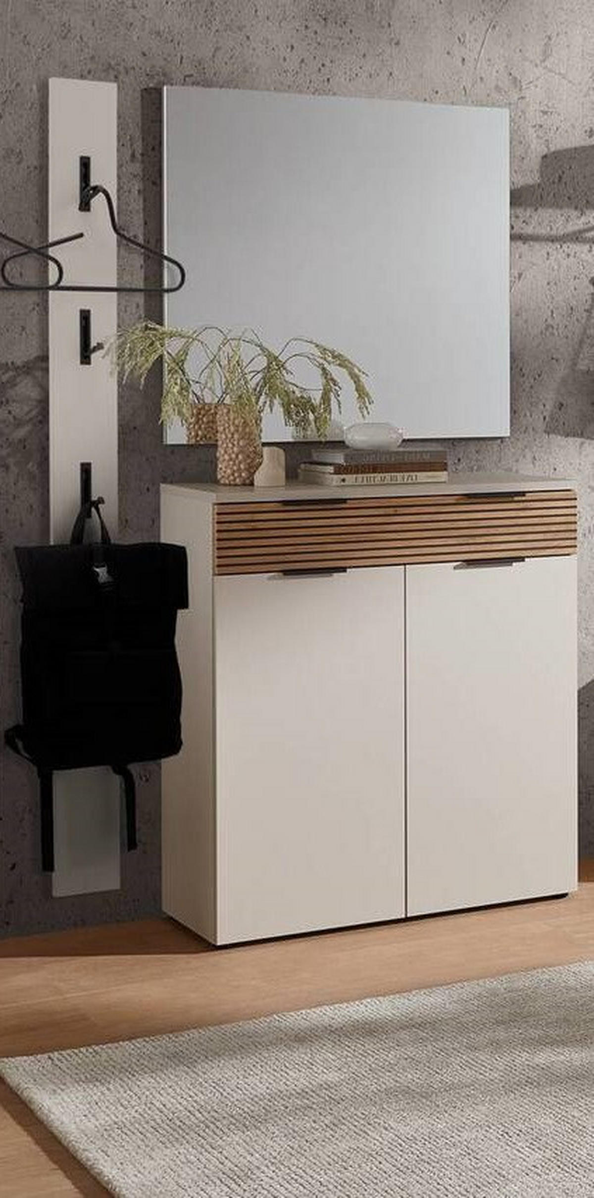 GARDEROBE 3-teilig  in 120/200/40 cm  - Kaschmir/Eichefarben, Design, Holzwerkstoff (120/200/40cm) - Voleo