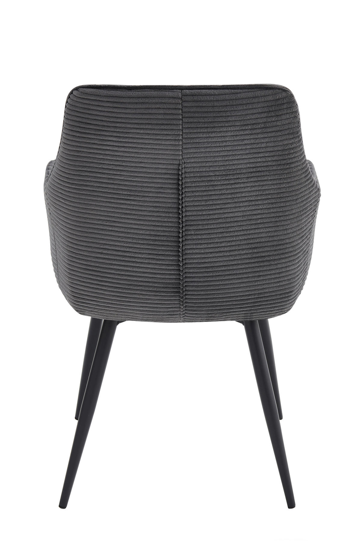 ARMLEHNSTUHL-SET 2 Stück  in Stahl Mikrofaser  - Anthrazit/Schwarz, MODERN, Textil/Metall (55/85/61cm) - MID.YOU