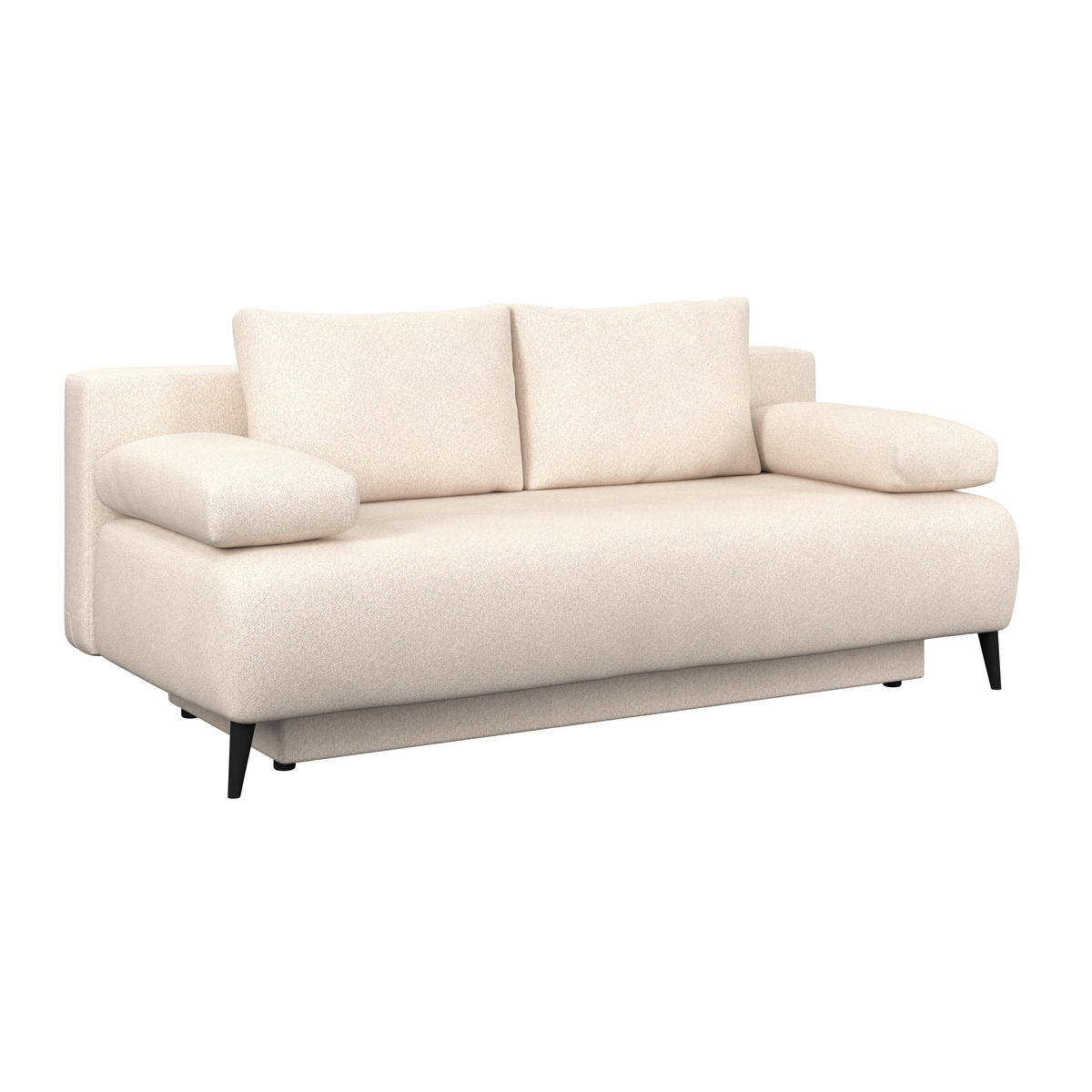 Canapea Extensibilă, lemn, plastic, textil, bej - bej, Trend, plastic/lemn (200/88/100cm) - Carryhome