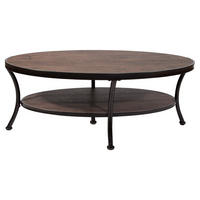 SOFFBORD i metall, trämaterial 120/80/55 cm  - brun/svart, Design, metall/trämaterial (120/80/55cm) - Best Price