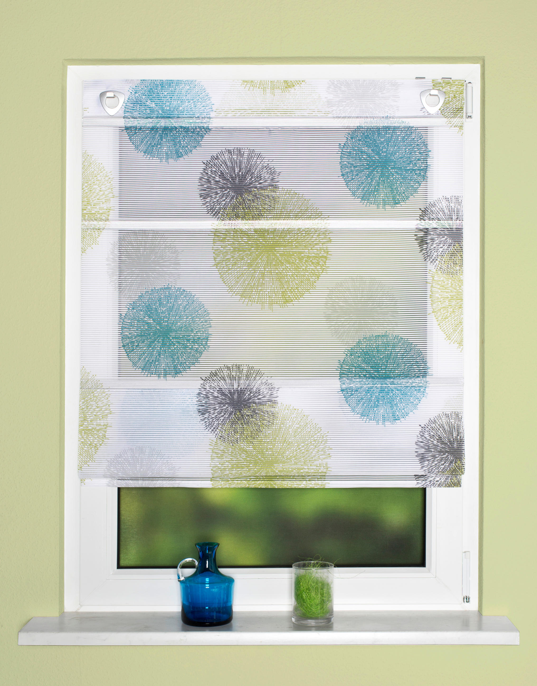 ROLETA, poloprůhledné, 60/130 cm - šedá/bílá, Basics, textil (60/130cm) - Novel