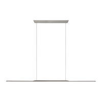 VISEČA LED-SVETILKA  PURE SURFACE 29 W//3000 K/230 V/ - siva, Design, kovina/umetna masa (160/2,5/150cm)