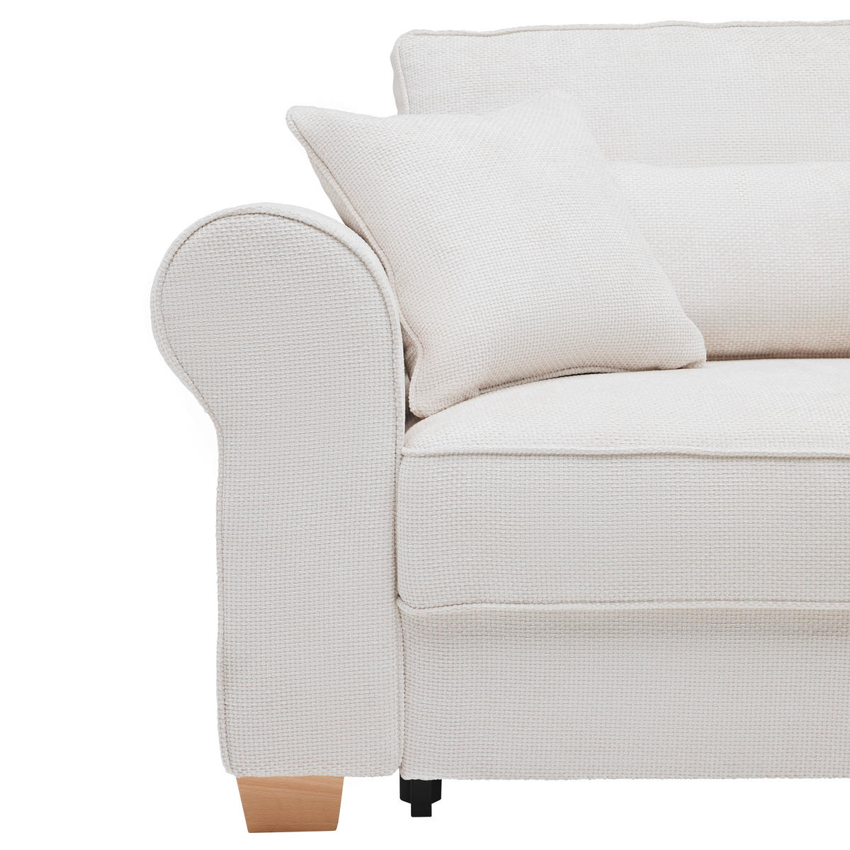 HÖRNSOFFA i cremefärgad  - beige/cremefärgad, Modern, trämaterial/trä (255/185cm) - MID.YOU