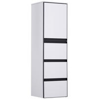 MIDISCHRANK 35/125/37 cm  - Schwarz/Weiß, MODERN, Glas/Holzwerkstoff (35/125/37cm) - Dieter Knoll