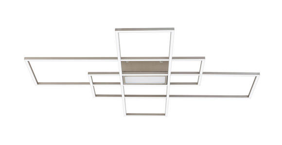 LED-DECKENLEUCHTE 100/75/7,5 cm - Nickelfarben, Design, Kunststoff/Metall (100/75/7,5cm) - Novel