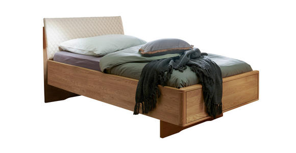 BETT 100/200 cm in Eichefarben, Champagner - Champagner/Eichefarben, KONVENTIONELL, Holz (100/200cm) - Venda