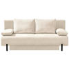 SCHLAFSOFA Webstoff Naturfarben  - Schwarz/Naturfarben, KONVENTIONELL, Textil/Metall (197/88/89cm) - Novel