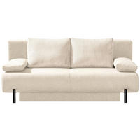 SCHLAFSOFA Webstoff Naturfarben  - Schwarz/Naturfarben, KONVENTIONELL, Textil/Metall (197/88/89cm) - Novel