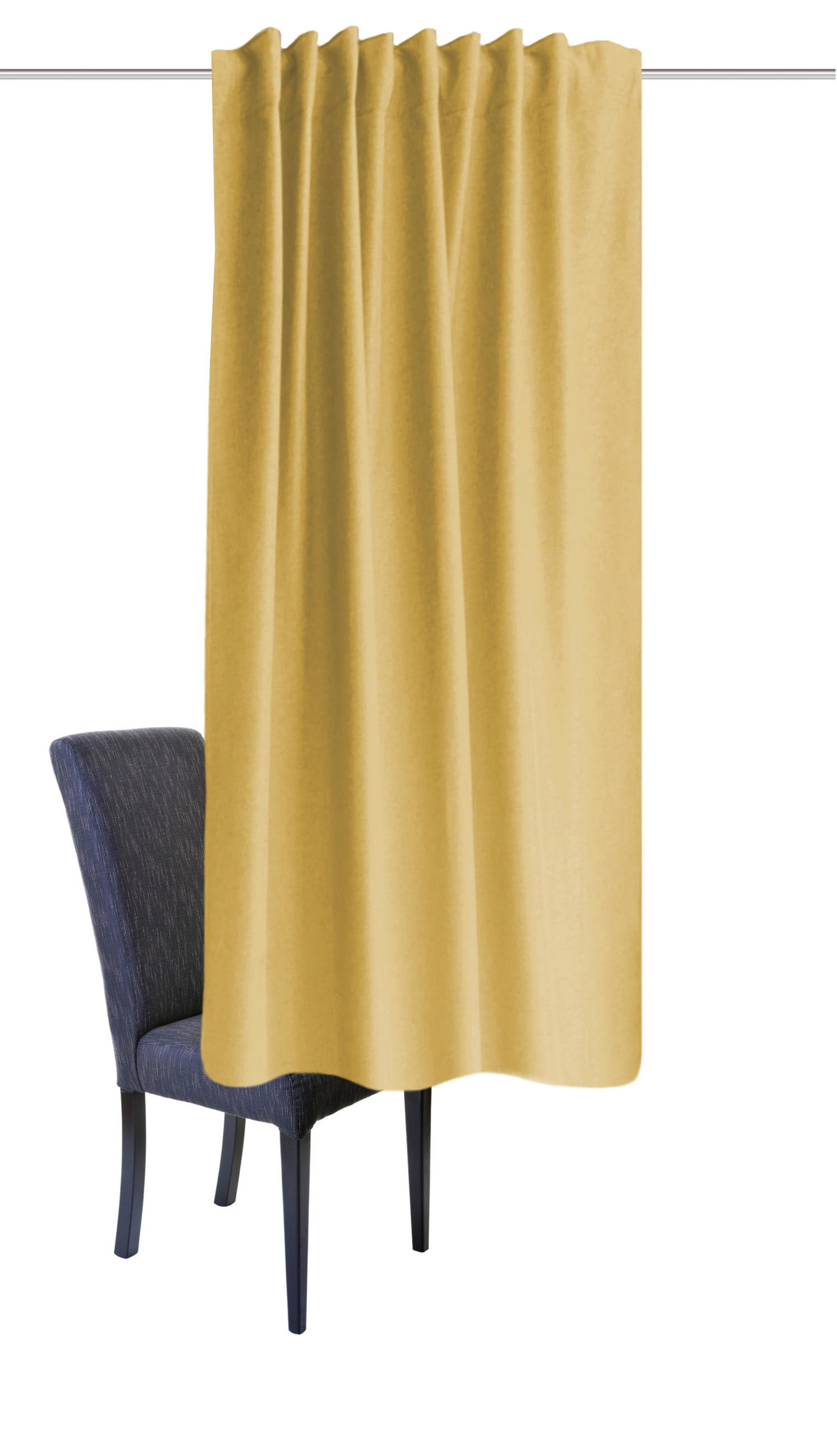 WÄRMESCHUTZVORHANG ESKIMO blickdicht 135/175 cm   - Gelb, Basics, Textil (135/175cm)