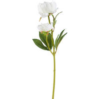 KUNSTBLUME - Creme/Grün, Basics, Kunststoff/Textil (60cm)