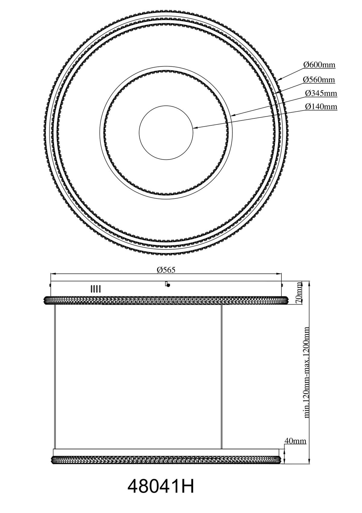 LED-HÄNGLAMPA MARSH 60/12-120 cm  - klar/svart, Design, metall/plast (60/12-120cm) - Globo