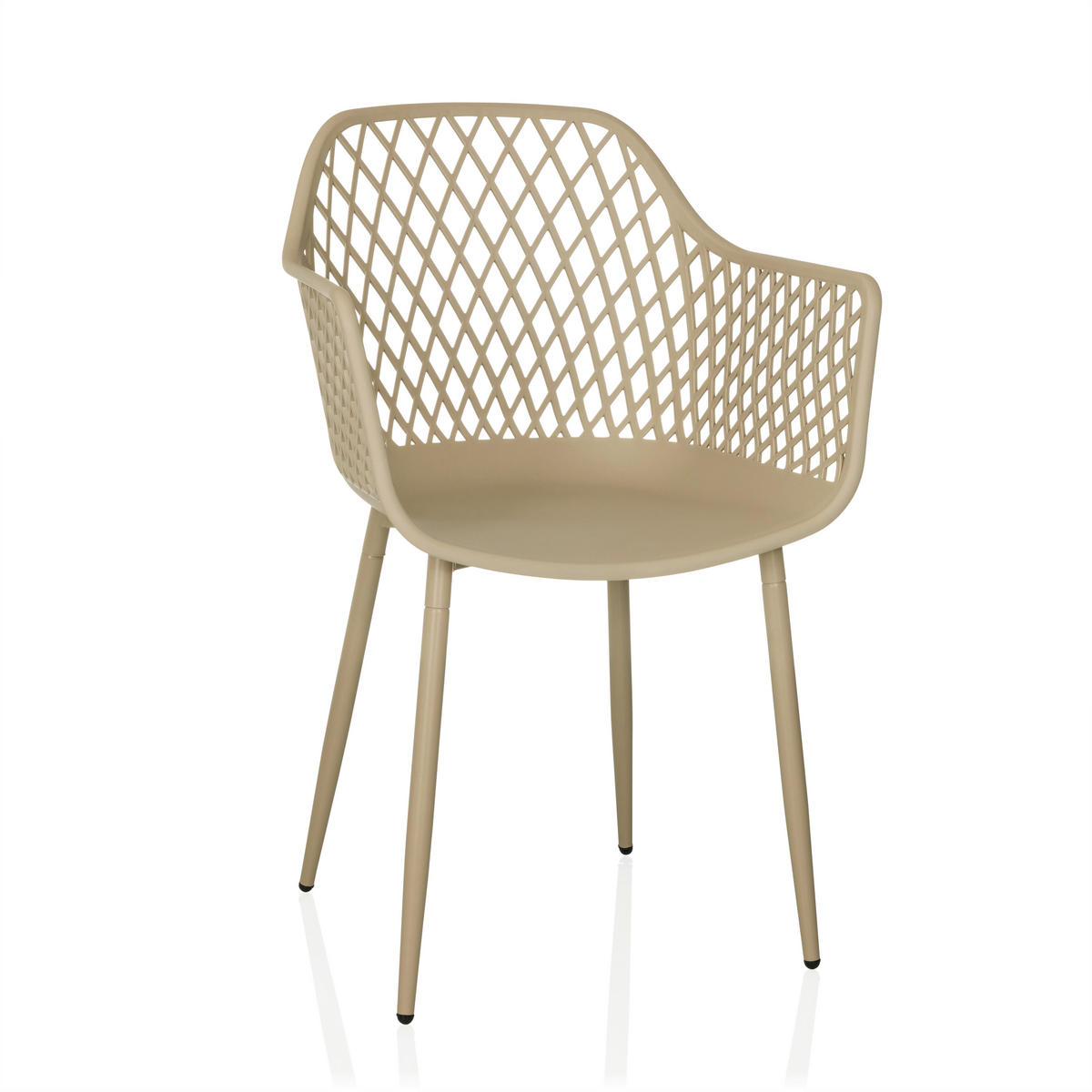 GARTENSTUHL Beige  - Beige, MODERN, Kunststoff/Metall (56/81/50cm) - MID.YOU