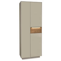 GARDEROBENSCHRANK  in 72/194/32 cm  - Kaschmir/Eichefarben, Design, Glas/Holzwerkstoff (72/194/32cm) - Novel