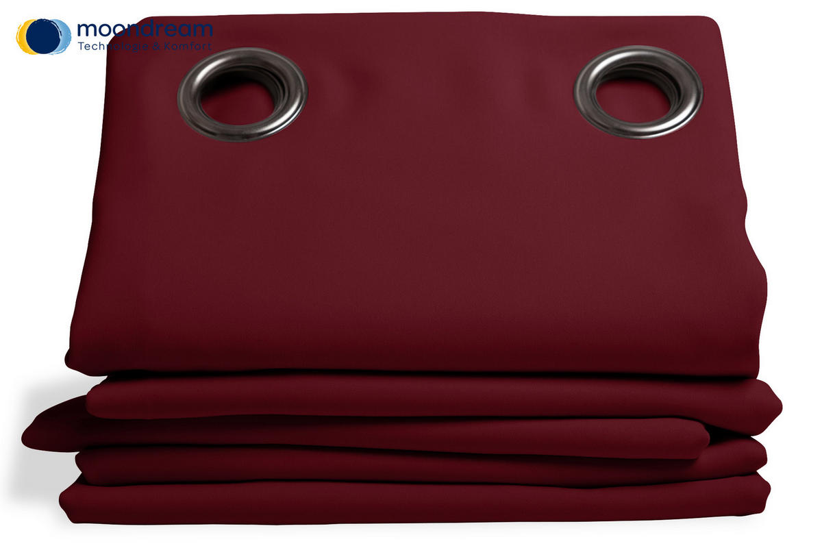 VERDUNKELUNGSVORHANG - Rot, Design, Textil (145/260cm)