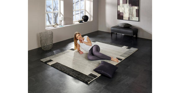 WEBTEPPICH 65/130 cm Palazzo Lobo Grau - Grau, KONVENTIONELL, Textil (65/130cm) - Novel