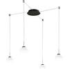 LED-PENDELLEUCHTE Arabella 350/65 cm   - Schwarz/Weiß, Design, Glas/Metall (350/65cm) - Fabas Luce