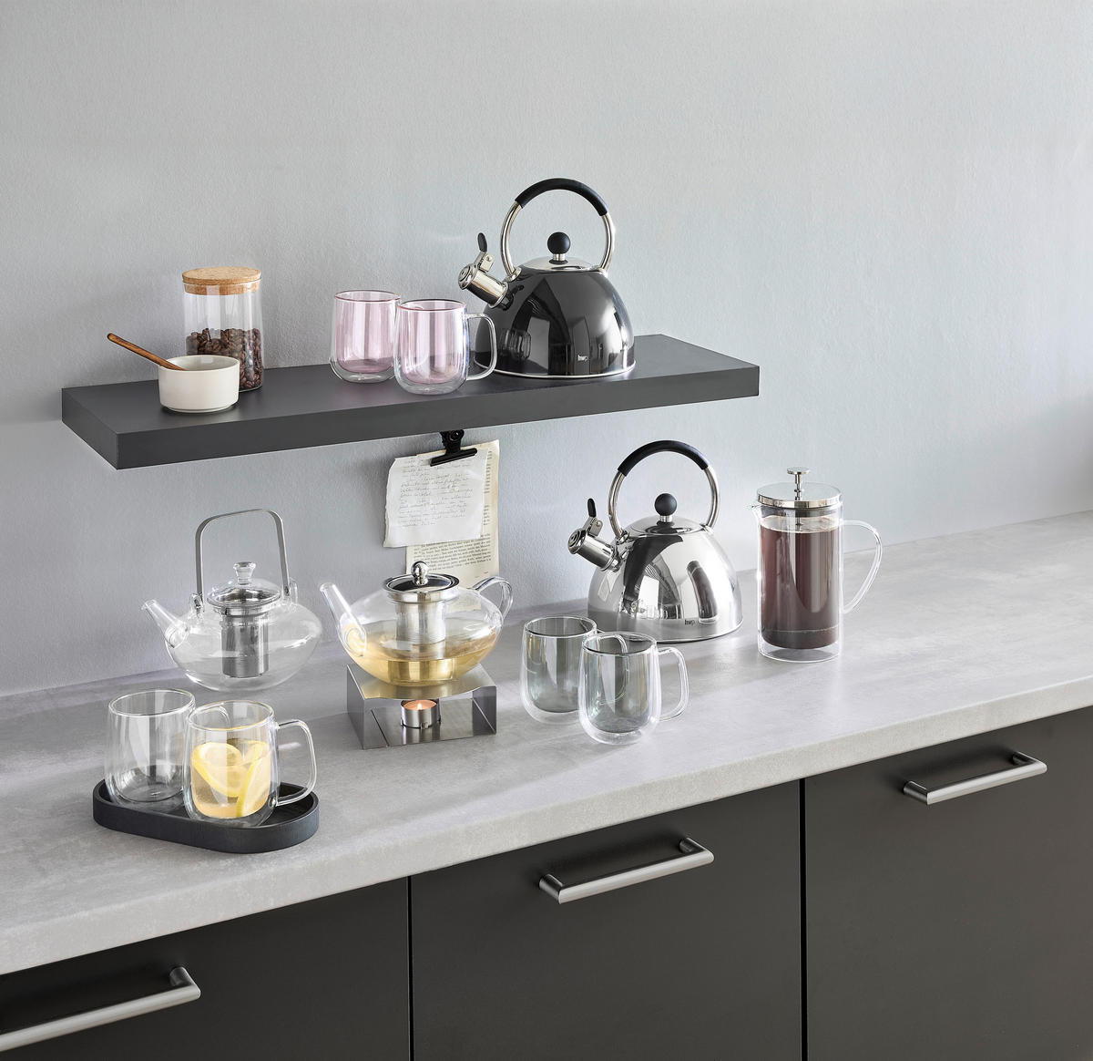 TEEKANNE  - Klar, Basics, Glas/Metall (1300ml) - Novel
