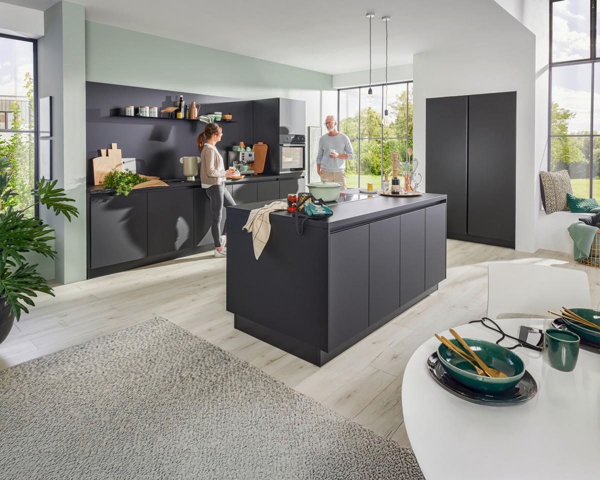 KUCHYNĚ NA MÍRU DK309 - černá, Design, kompozitní dřevo - Dieter Knoll