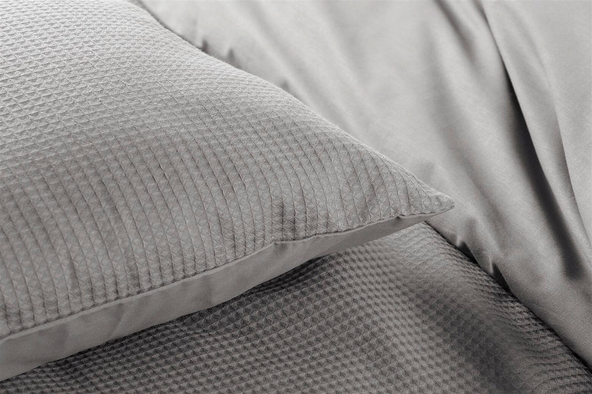 BETTWÄSCHE 2-teilig Flachgewebe 140/200 cm  - Anthrazit, Basics, Textil (140/200cm) - Kayoom