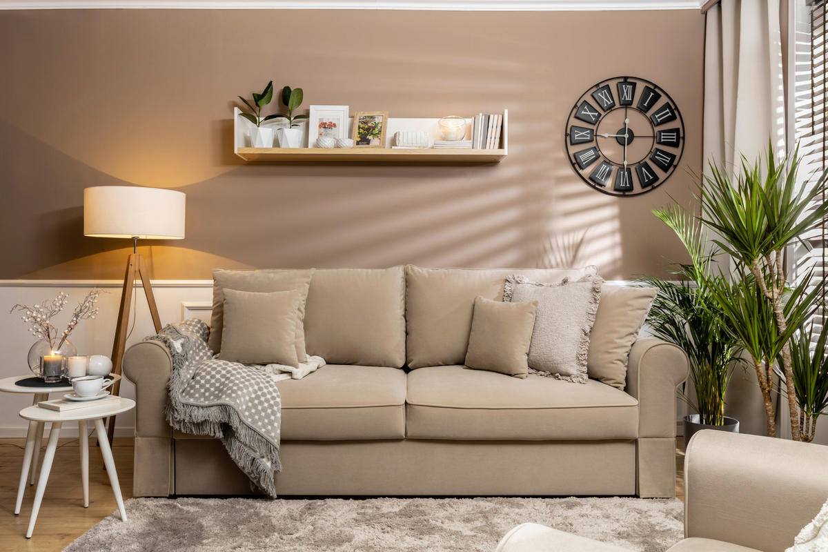 MID.YOU SCHLAFSOFA Velours Beige jetzt nur online ➤ XXXLutz.de
