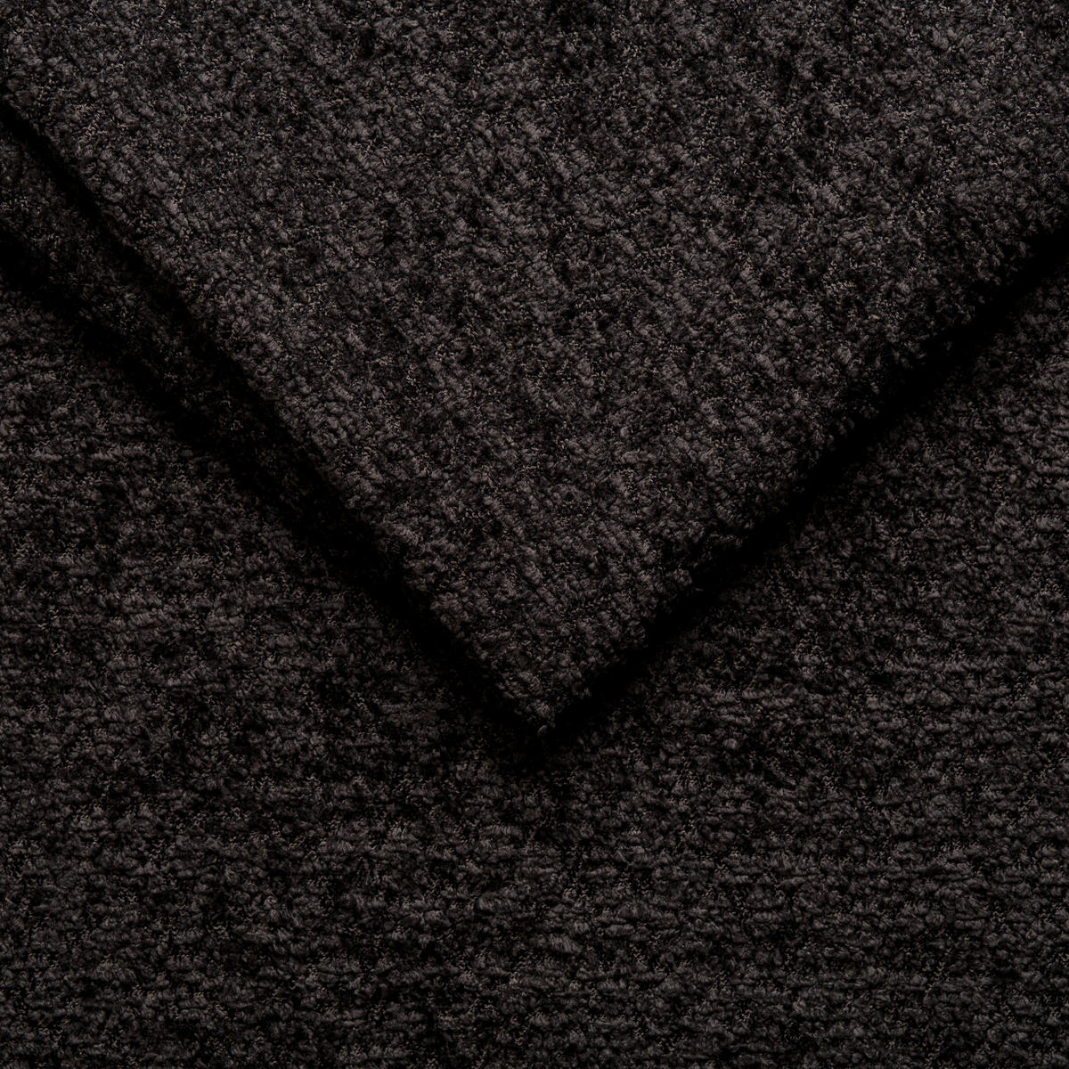 ECKSOFA 318/217 cm  in Bouclé Schwarz Zierkissen, Rückenkissen, Rücken echt  318/217 cm  - Schwarz, MODERN, Textil/Metall (318/217cm) - Carryhome