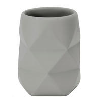 ZAHNPUTZBECHER CRACKLE  - Platinfarben, Design, Kunststoff (8/10cm) - Kleine Wolke