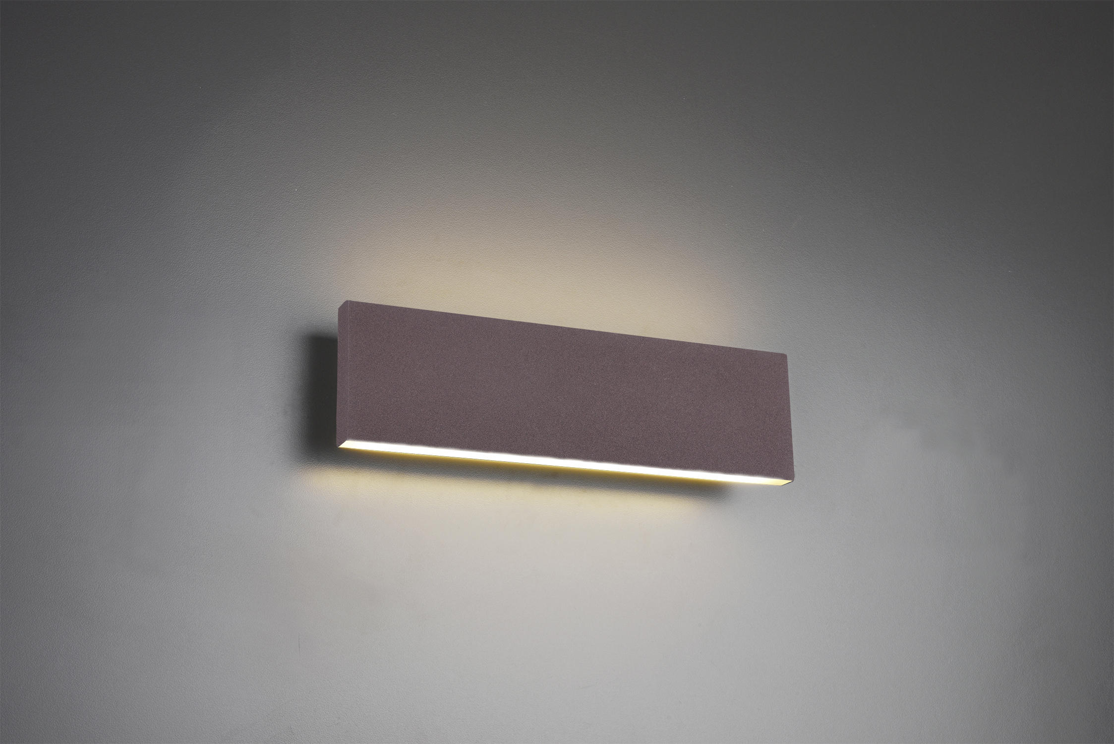 Wandlampe Wandleuchte Keramik Lampe Rechteck Braun 1500 für LEDs Beleuchtung 