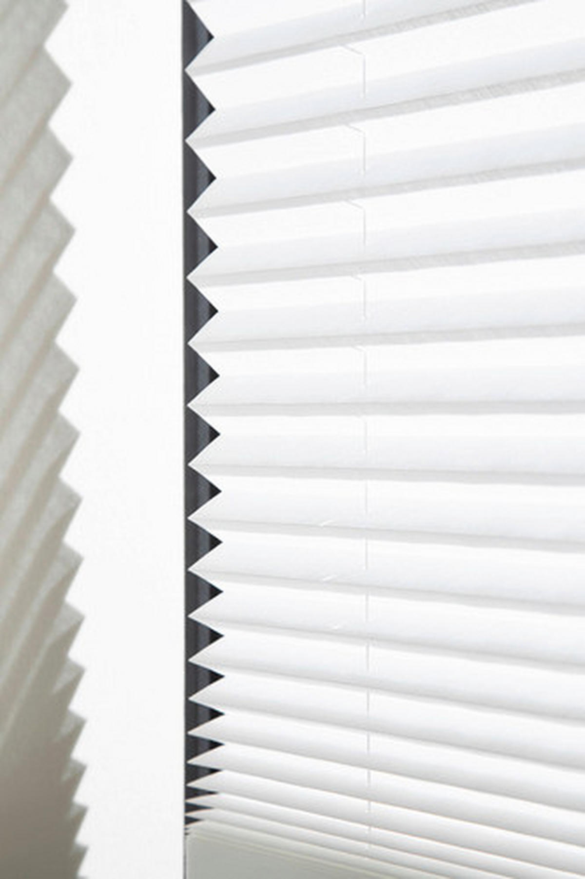 PLISSÉGARDIN  - vit, Basics, textil (40/130cm) - Schöner Wohnen