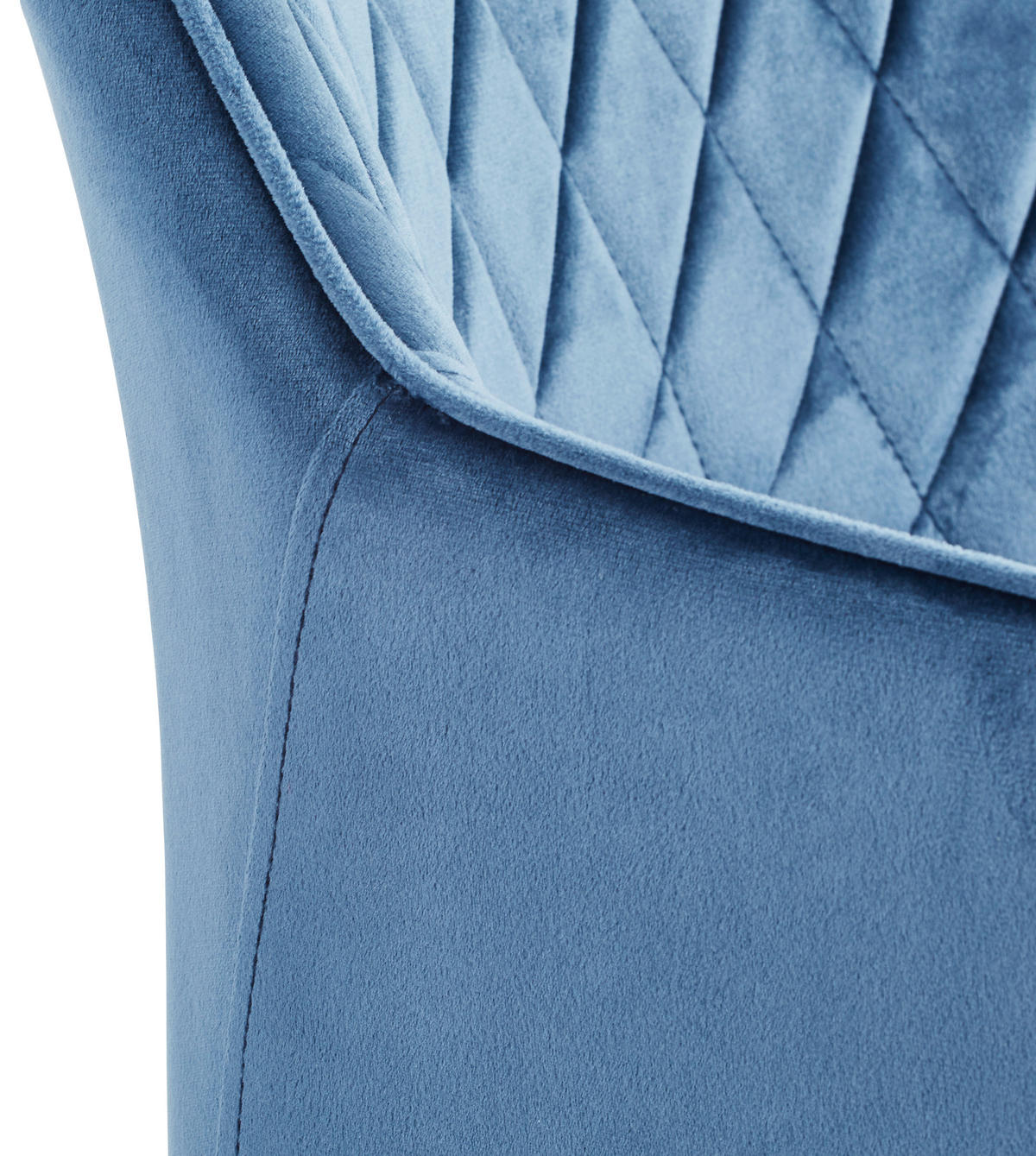 ARMLEHNSTUHL  in Eisen Samt  - Blau/Schwarz, KONVENTIONELL, Holz/Textil (56/80,5/56cm) - MID.YOU