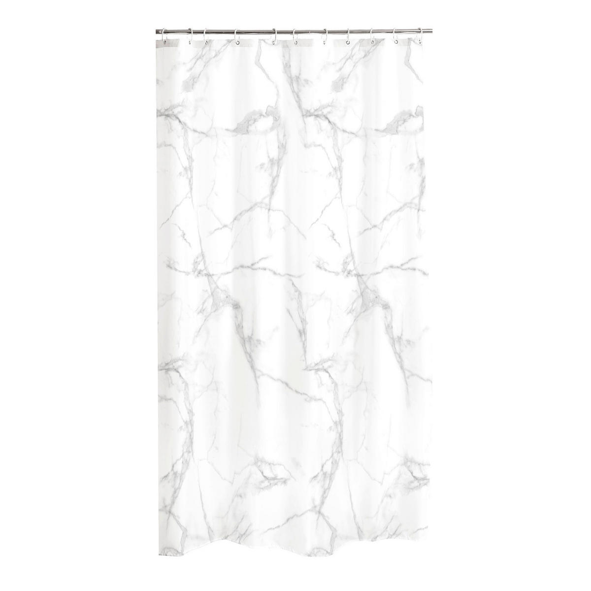 ZAVJESA ZA TUŠ  bijela  MARBLE  - bijela, Basics, plastika (180/200cm) - Homeware