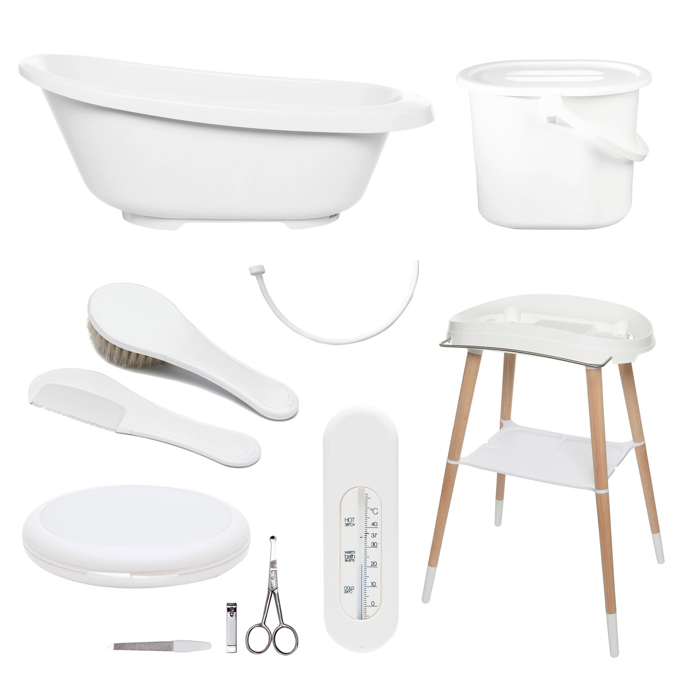BABYBADESET SENSE EDITION 7-teilig  - Weiß, Basics, Kunststoff (79.5/40/46cm) - Bebe Jou