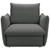 SESSEL in Mikrofaser Grau  - Schwarz/Orange, Design, Kunststoff/Textil (120/100/97cm) - LOOKS by W.Joop