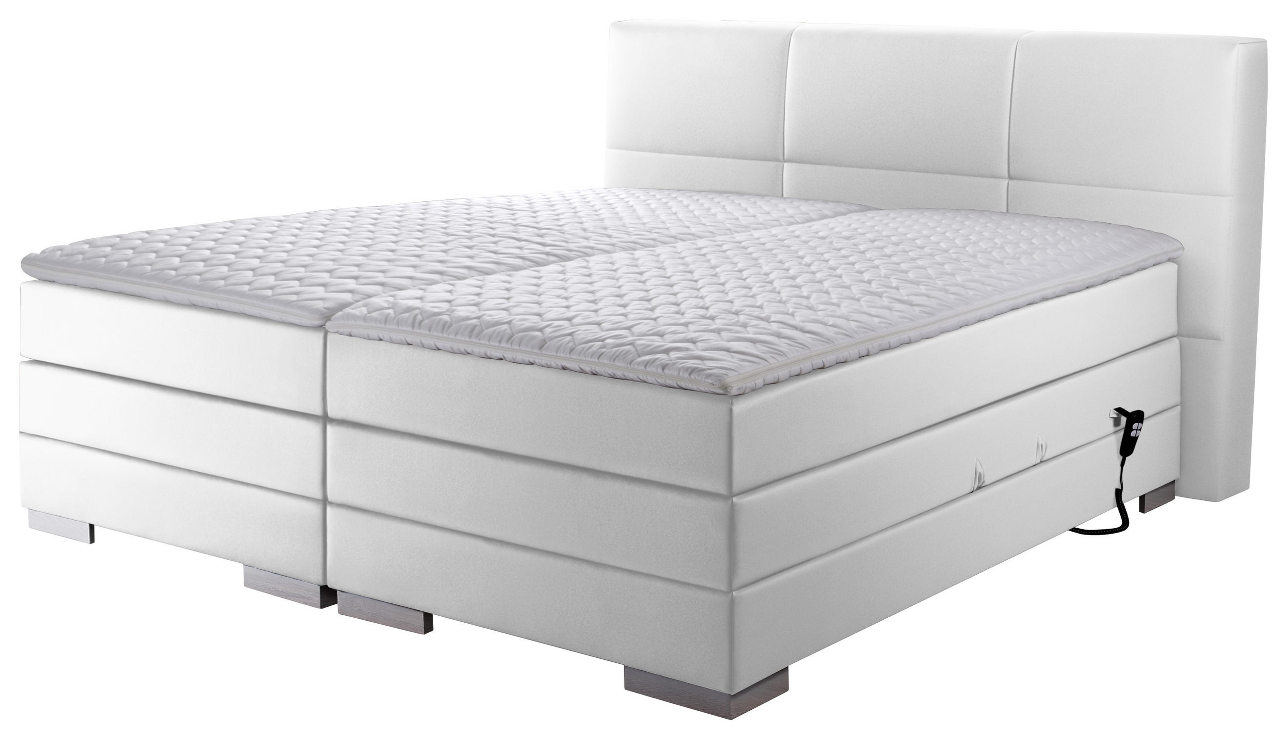 Boxspringbett 'prinz' H2/h3 160/200 cm in Weiß