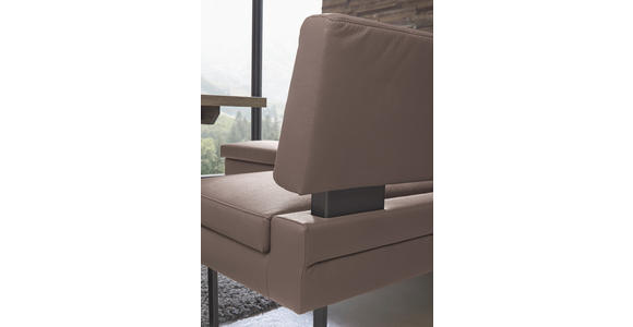 ECKBANK 200/158 cm Mikrofaser Braun   - Schwarz/Braun, Design, Textil/Metall (200/158cm) - Dieter Knoll